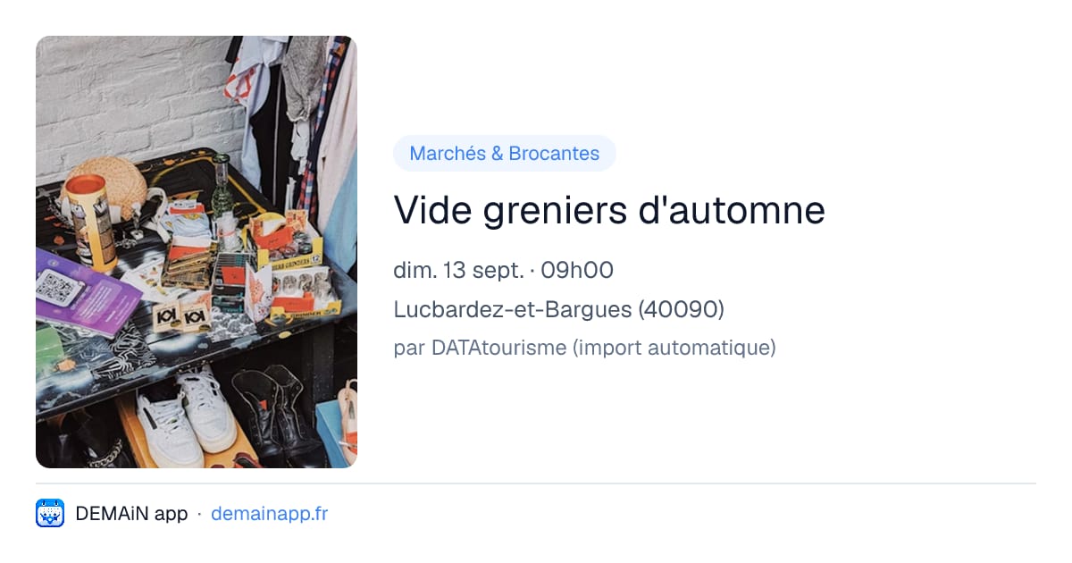 Vide greniers d'automne — Lucbardez-et-Bargues