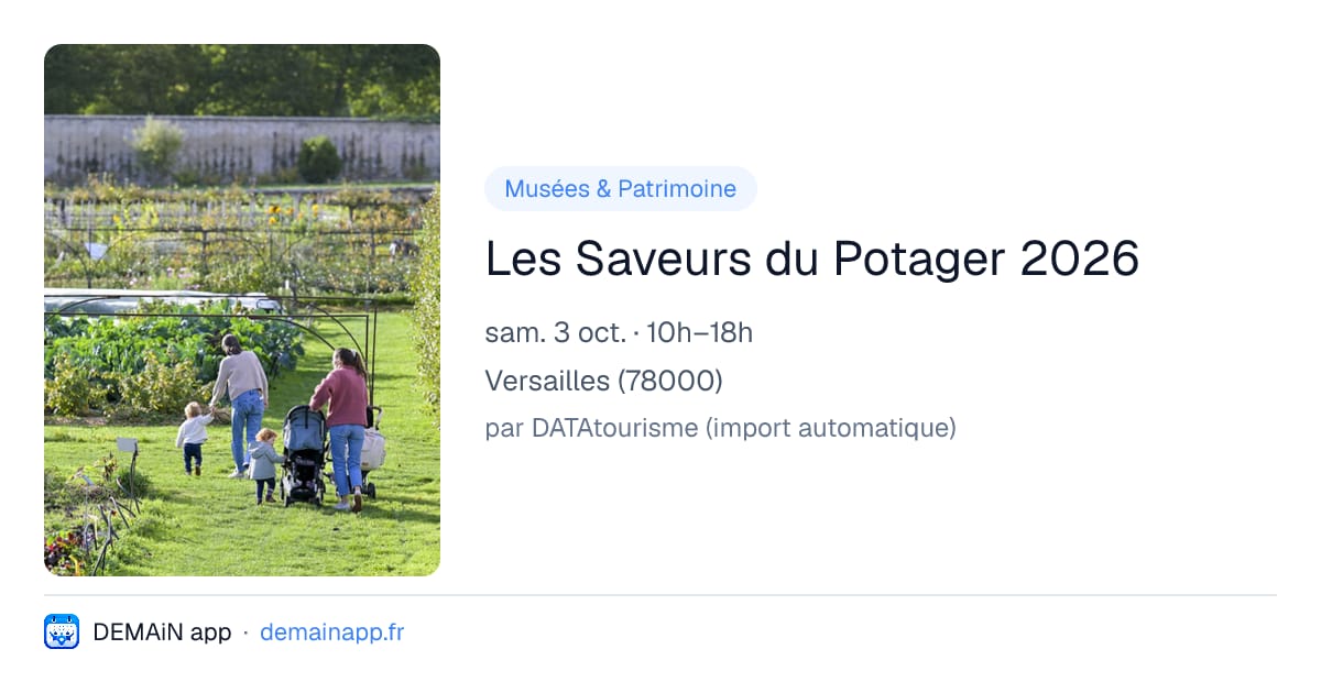 Les Saveurs du Potager 2026 — Versailles
