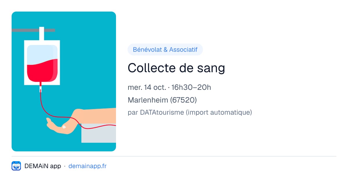 Collecte de sang — Marlenheim