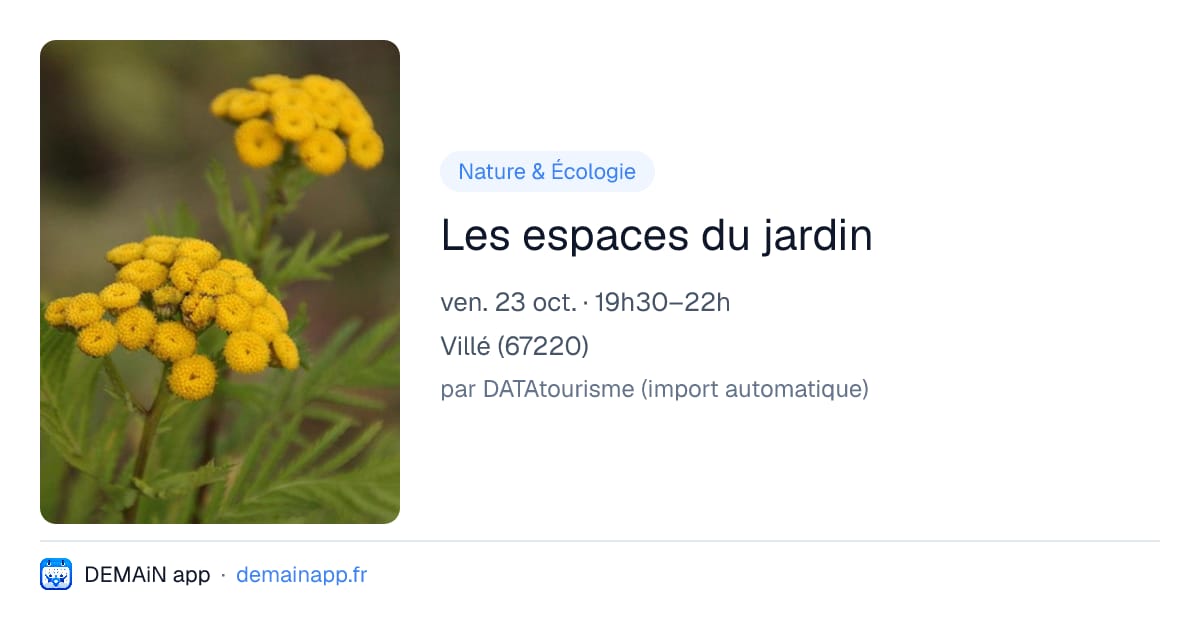 Les espaces du jardin — Villé