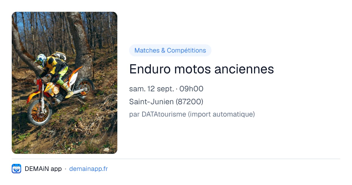 Enduro motos anciennes — Saint-Junien