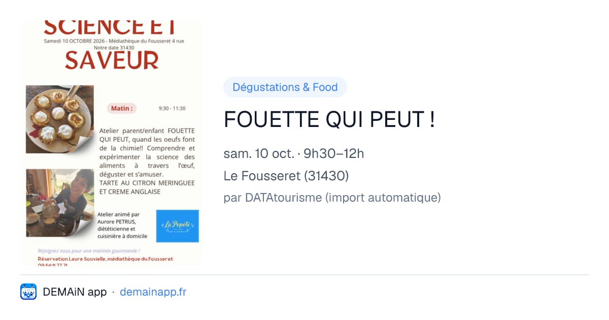 FOUETTE QUI PEUT ! — Le Fousseret