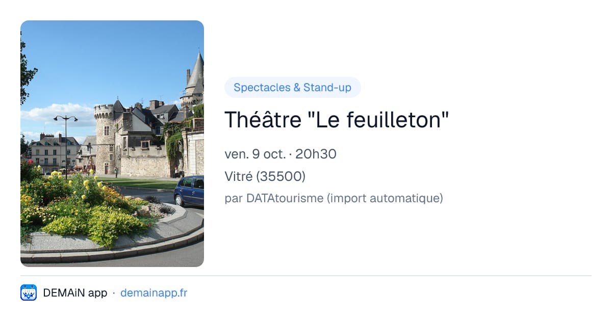 Théâtre "Le feuilleton" — Vitré