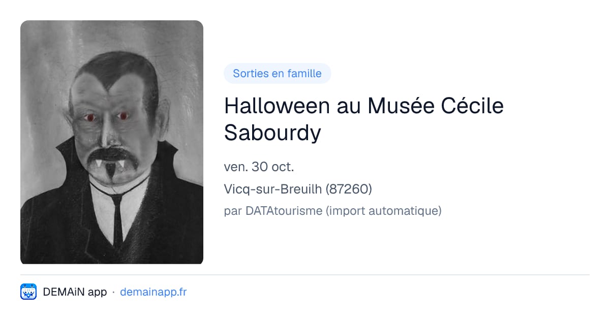 Halloween au Musée Cécile Sabourdy — Vicq-sur-Breuilh