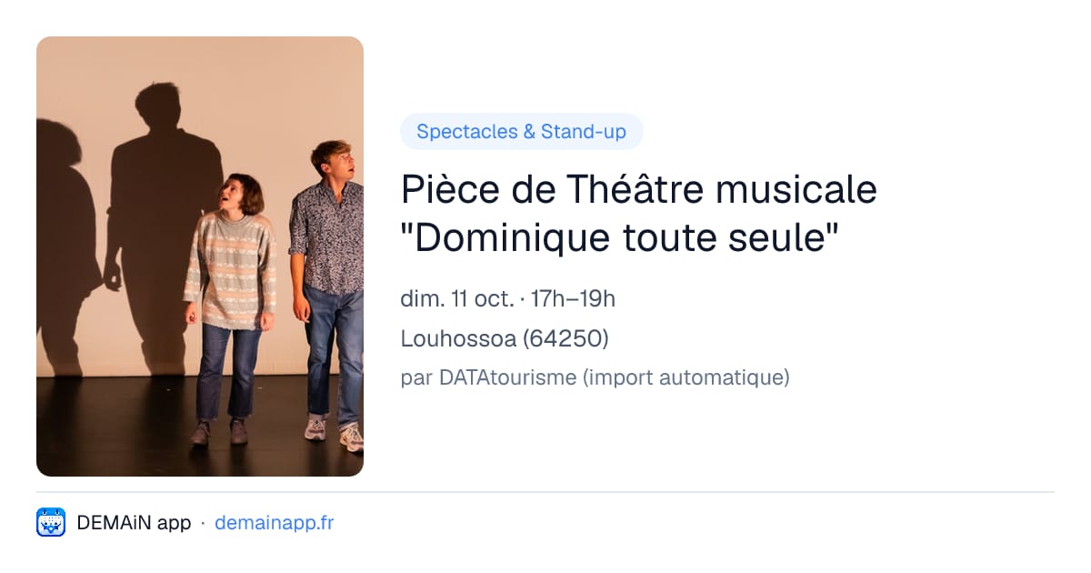 Pièce de Théâtre musicale "Dominique toute seule" — Louhossoa