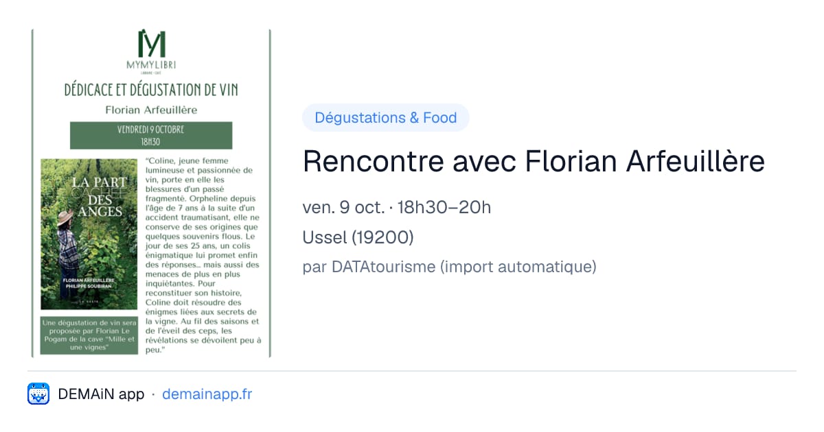 Rencontre avec Florian Arfeuillère — Ussel