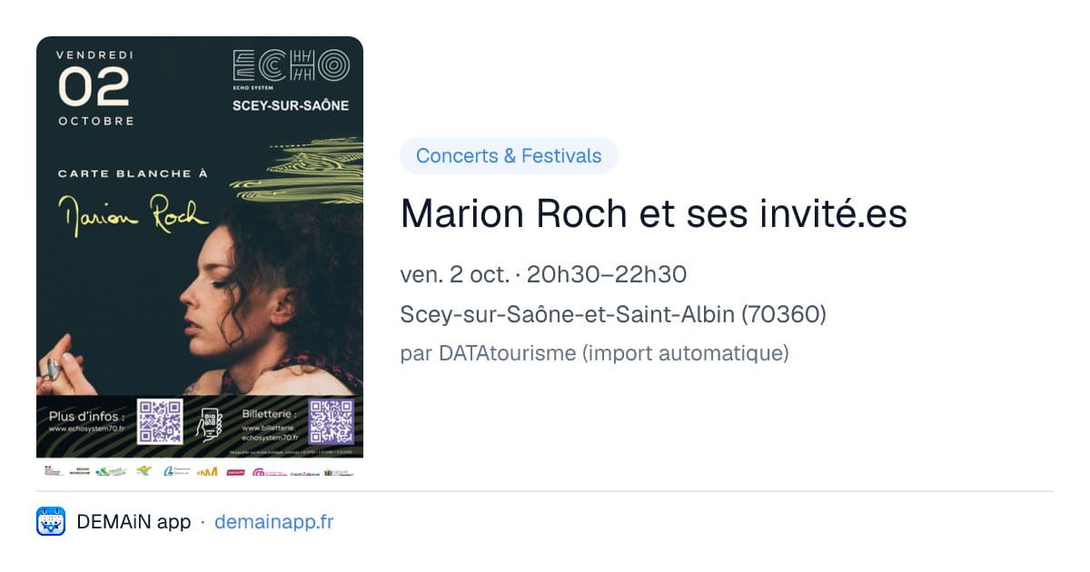 Marion Roch et ses invité.es — Scey-sur-Saône-et-Saint-Albin