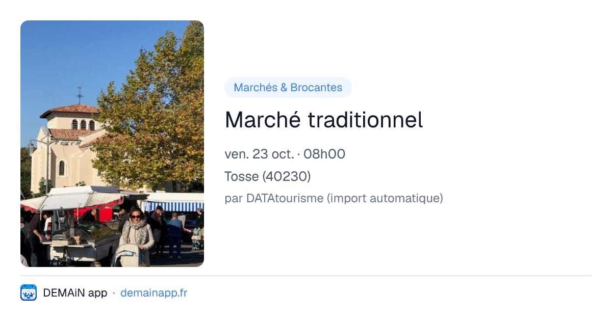 Marché traditionnel — Tosse