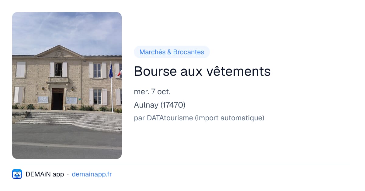 Bourse aux vêtements — Aulnay