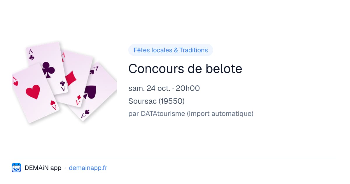 Concours de belote — Soursac