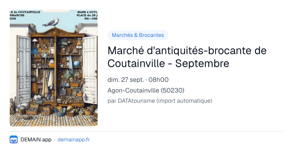 Marché d'antiquités-brocante de Coutainville - Septembre — Agon-Coutainville