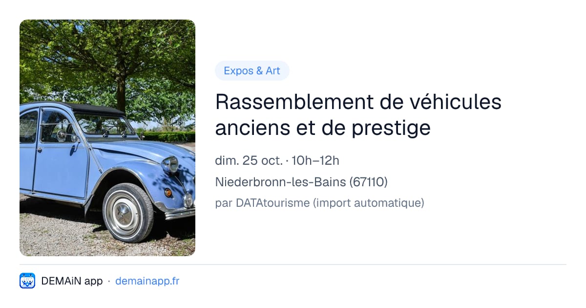 Rassemblement de véhicules anciens et de prestige — Niederbronn-les-Bains