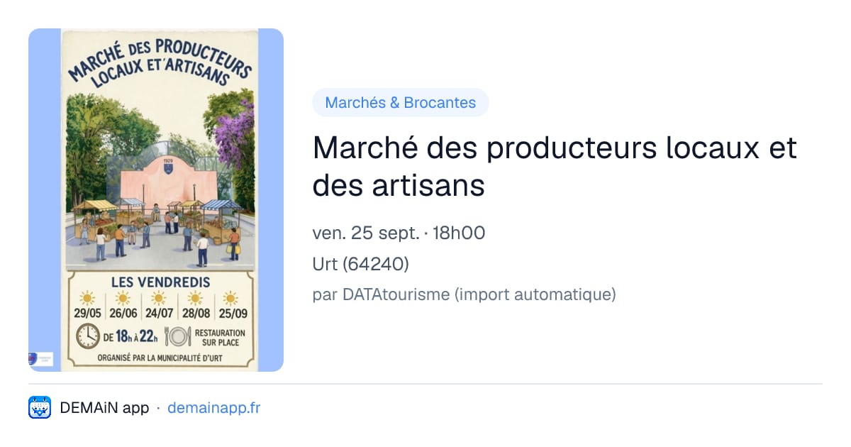 Marché des producteurs locaux et des artisans — Urt