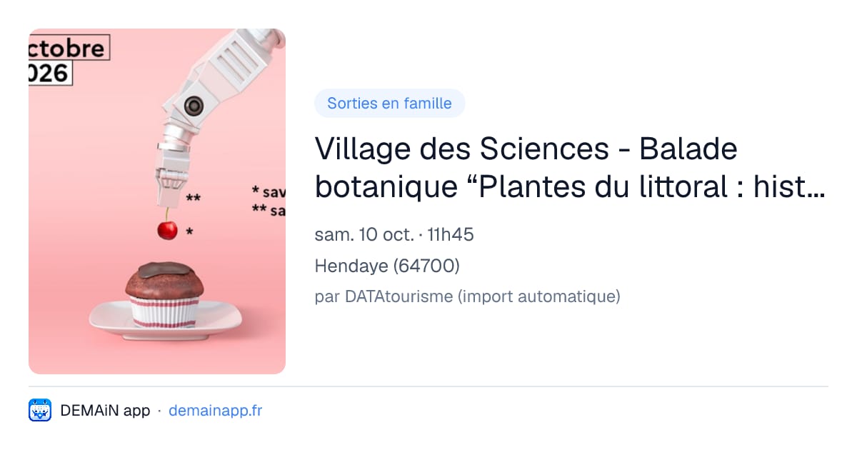 Village des Sciences - Balade botanique “Plantes du littoral : histoires, usages et découvertes” — Hendaye