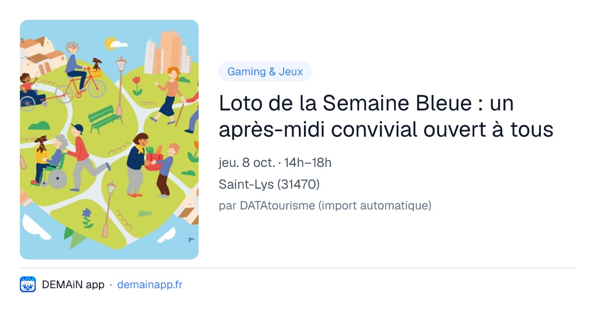 Loto de la Semaine Bleue : un après-midi convivial ouvert à tous — Saint-Lys
