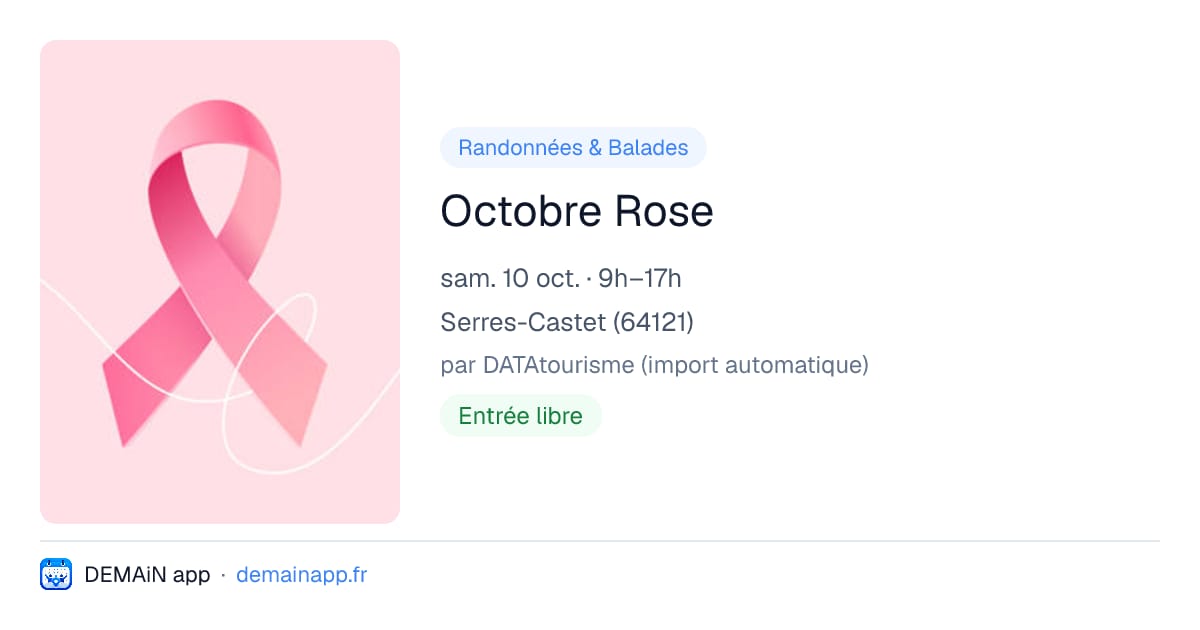 Octobre Rose — Serres-Castet