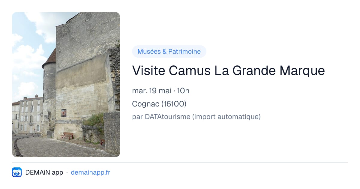 Visite Camus La Grande Marque — Cognac