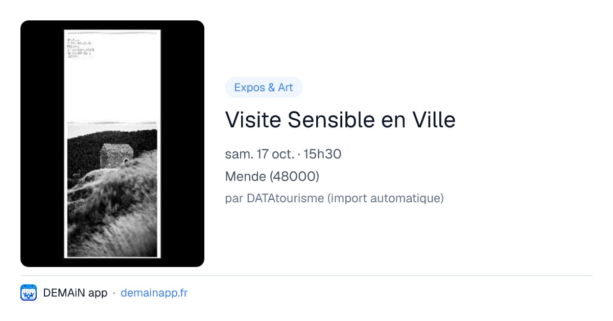 Visite Sensible en Ville — Mende