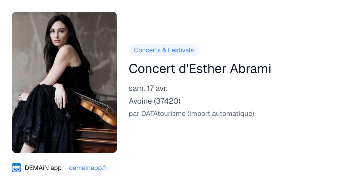 Concert d'Esther Abrami — Avoine