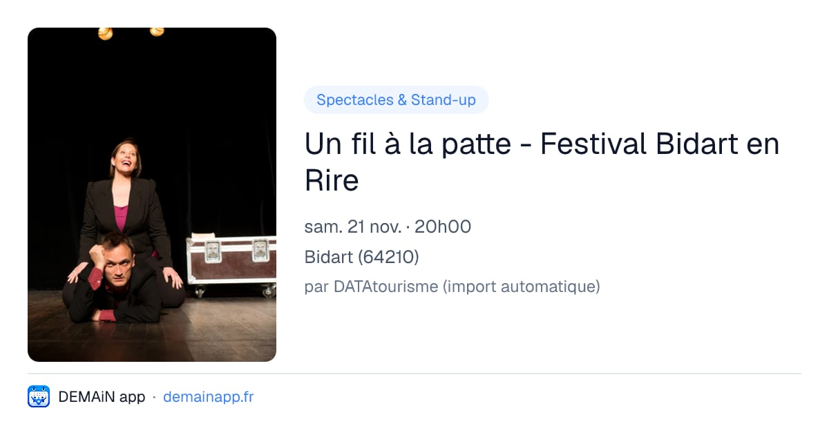 Un fil à la patte - Festival Bidart en Rire — Bidart