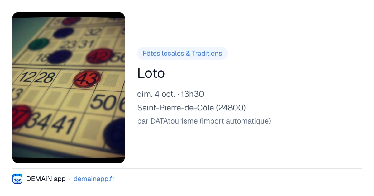 Loto — Saint-Pierre-de-Côle