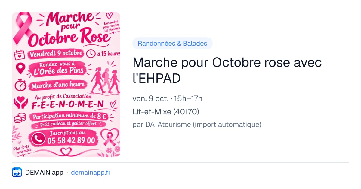 Marche pour Octobre rose avec l'EHPAD — Lit-et-Mixe