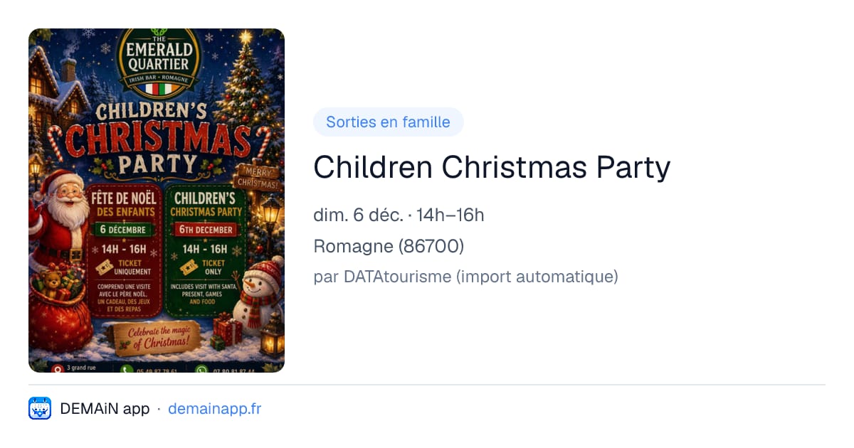 Children Christmas Party — Romagne
