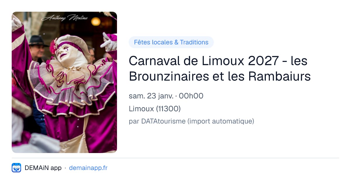 Carnaval de Limoux 2027 - les Brounzinaires et les Rambaiurs — Limoux