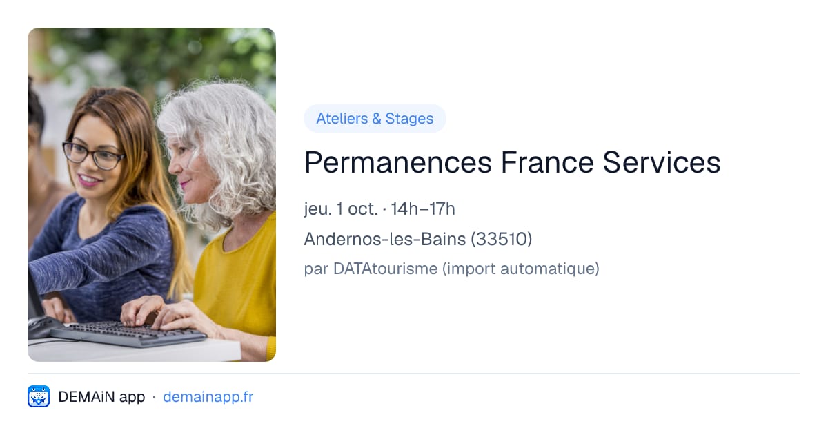 Permanences France Services — Andernos-les-Bains