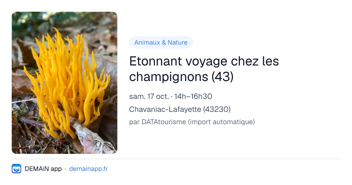 Etonnant voyage chez les champignons (43) — Chavaniac-Lafayette