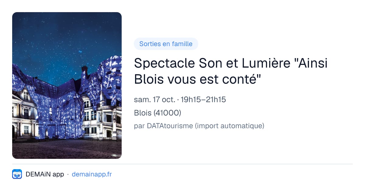 Spectacle Son et Lumière "Ainsi Blois vous est conté" — Blois