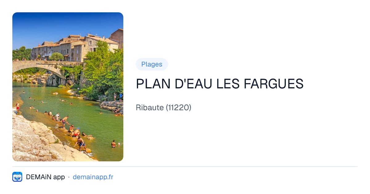 PLAN D'EAU LES FARGUES — Ribaute