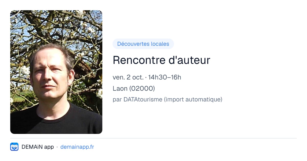 Rencontre d'auteur — Laon