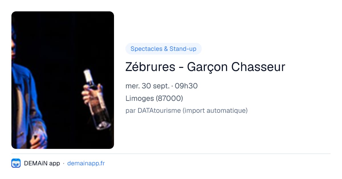 Zébrures - Garçon Chasseur — Limoges