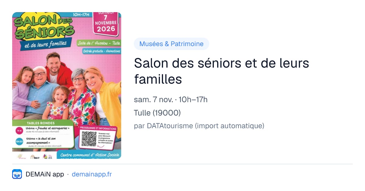 Salon des séniors et de leurs familles — Tulle