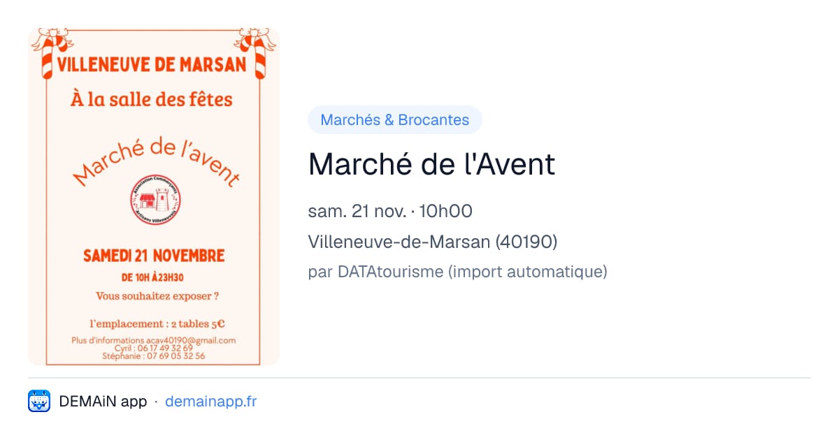 Marché de l'Avent — Villeneuve-de-Marsan