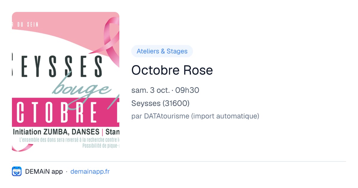 Octobre Rose — Seysses