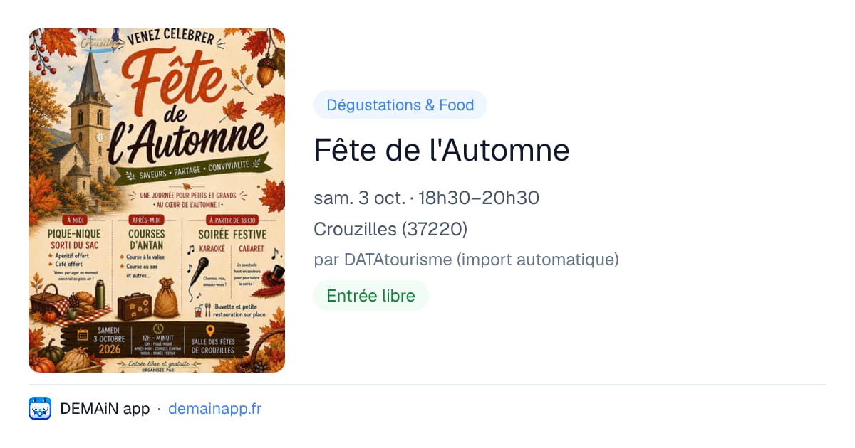 Fête de l'Automne — Crouzilles