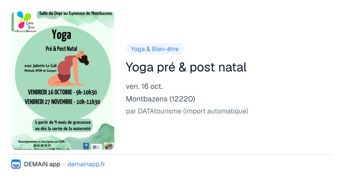 Yoga pré & post natal — Montbazens