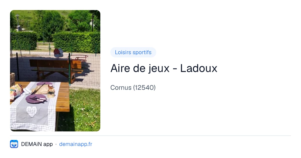 Aire de jeux - Ladoux — Cornus