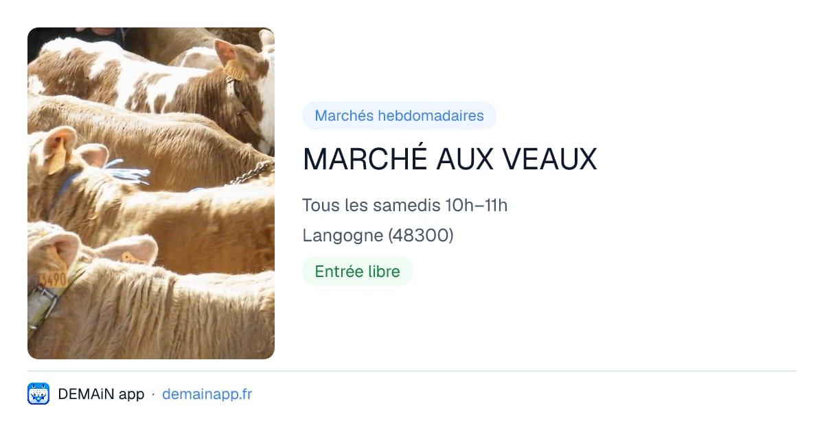 MARCHÉ AUX VEAUX — Langogne