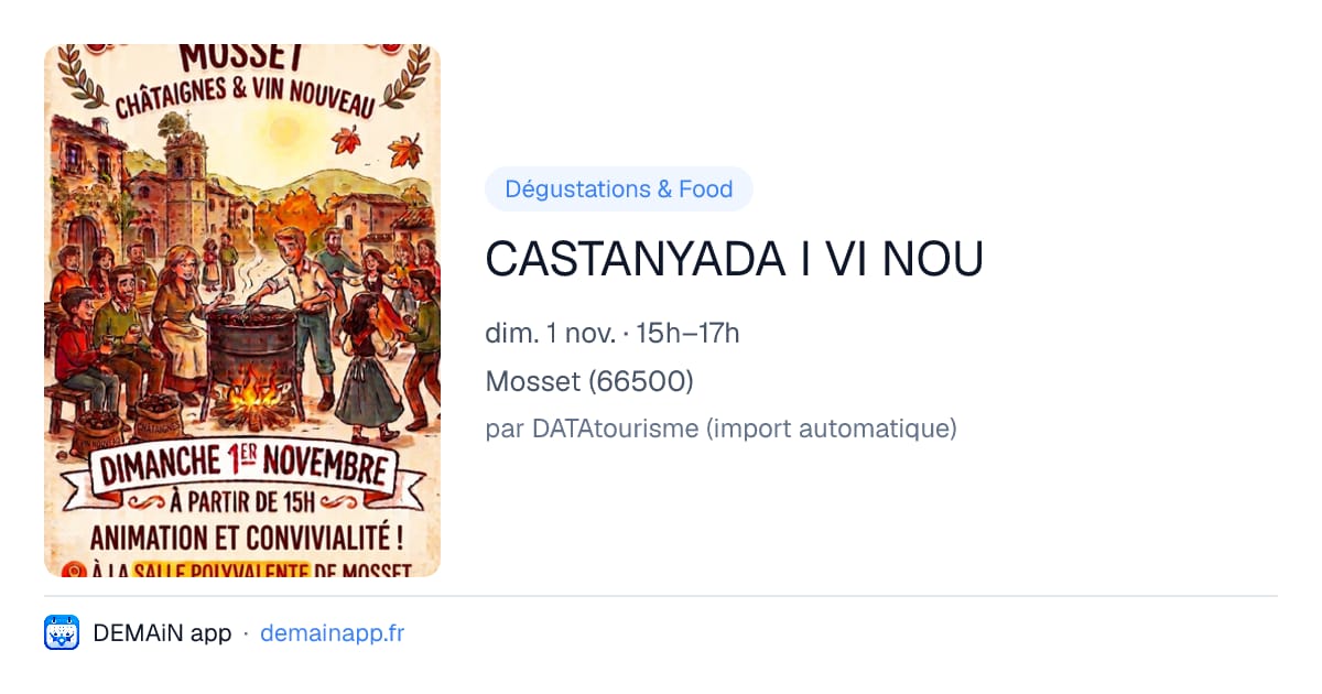 CASTANYADA I VI NOU — Mosset