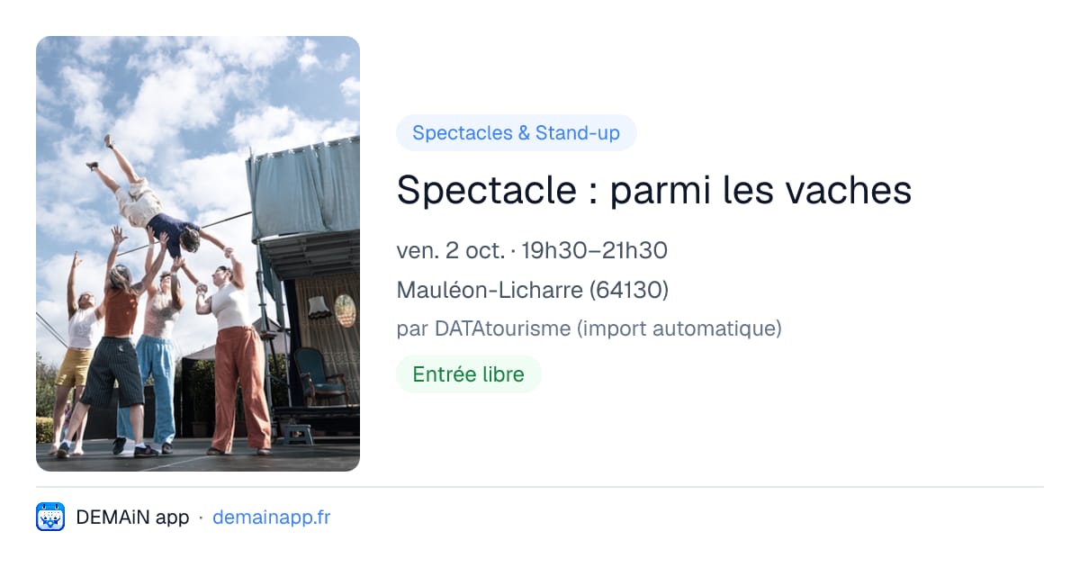 Spectacle : parmi les vaches — Mauléon-Licharre