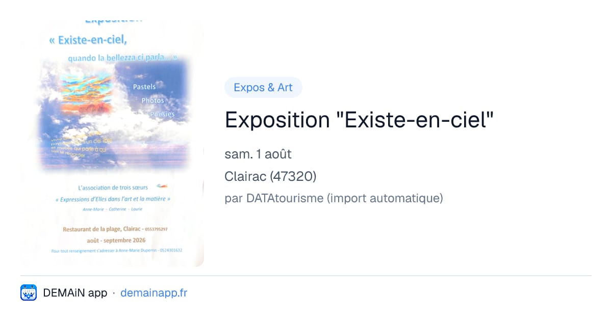 Exposition "Existe-en-ciel" — Clairac