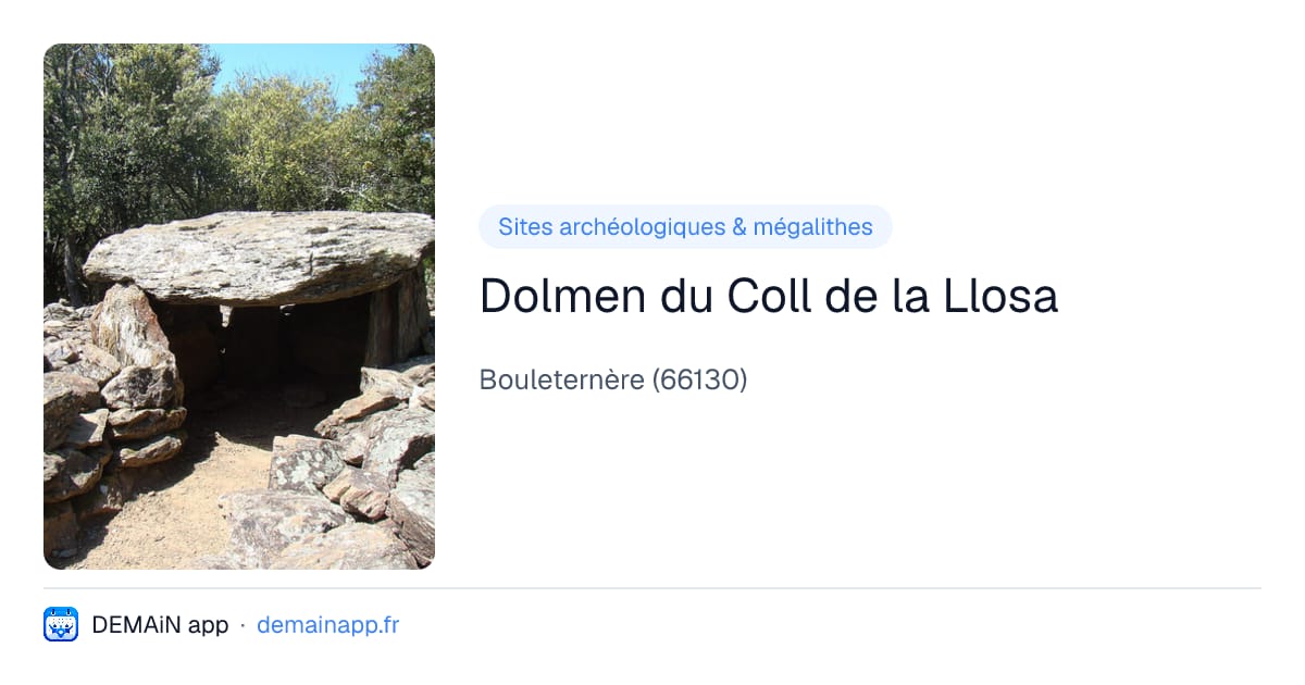 Dolmen du Coll de la Llosa — Bouleternère