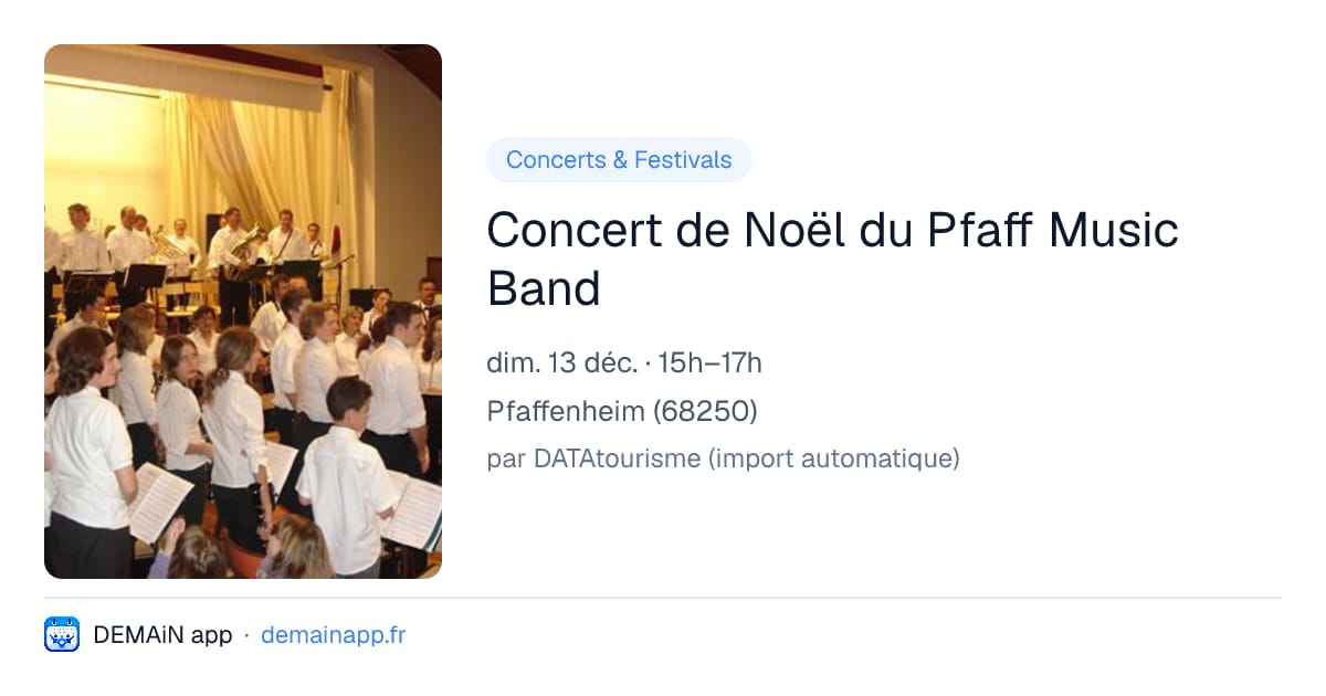 Concert de Noël du Pfaff Music Band — Pfaffenheim