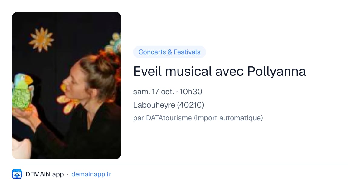 Eveil musical avec Pollyanna — Labouheyre