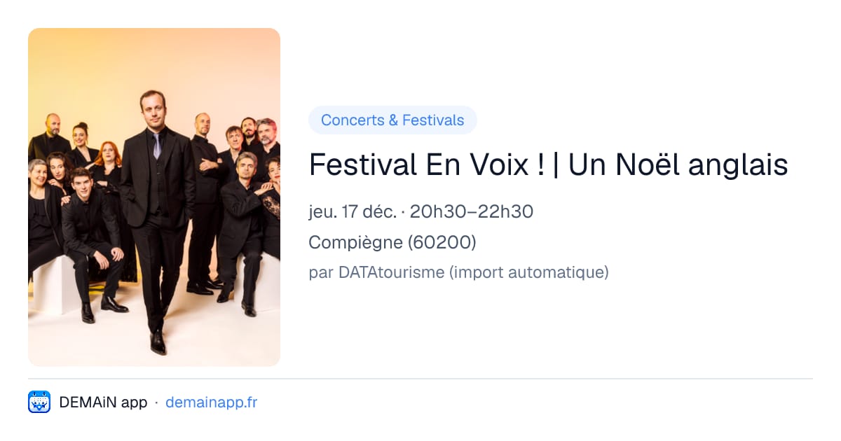 Festival En Voix ! | Un Noël anglais — Compiègne