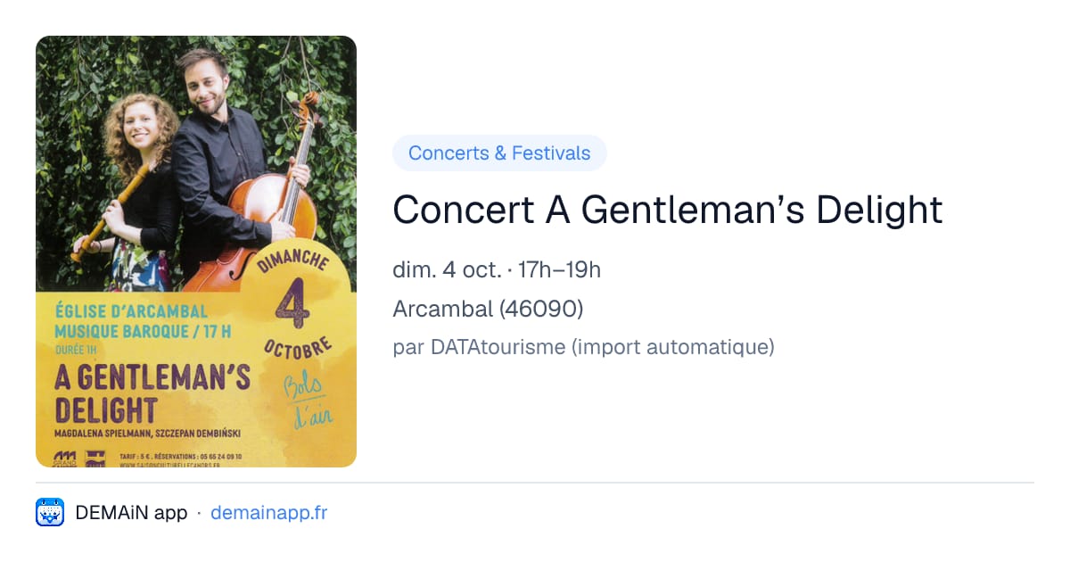 Concert A Gentleman’s Delight — Arcambal