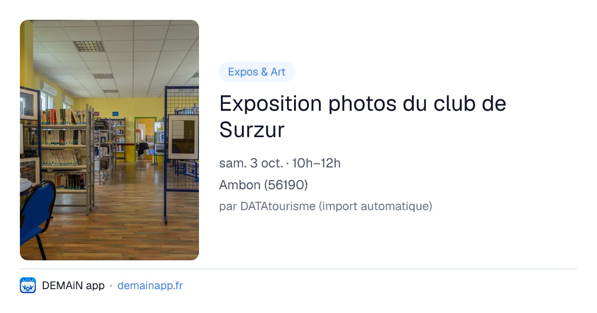 Exposition photos du club de Surzur — Ambon
